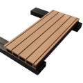 Anti-uv plancher boisé rainuré extérieur wpc decking